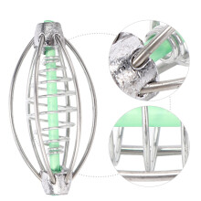 10PCS Stainless Steel Fishing Feeders with Beads, 20g Sizes M-L