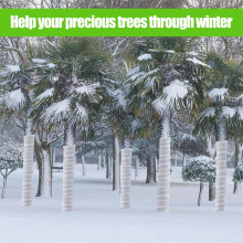 (White, 8cm * 60m 30gsm) Tree Wrapping Bandage Winterproof Cloth Good Air Permeability Tree Wraps for Fruit Trees Shrubs Oaks