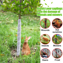 (White, 8cm * 30m 30gsm) Tree Wrapping Bandage Winterproof Cloth Good Air Permeability Tree Wraps for Fruit Trees Shrubs Oaks