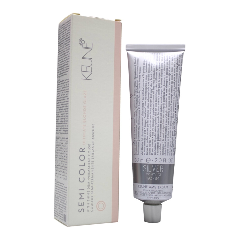 Keune Silver Semi Color Demi-Permanent Ultimate Blonde Glaze 2 Oz