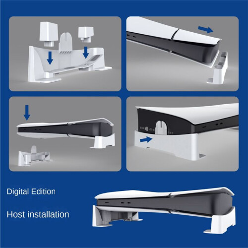Suitable for PS5 Slim Console Horizontal Storage Rack Game Console Simple Flat Stand Accessories 2