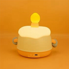 Adorable Rechargeable LED Night Lamp for Kids Bedrooms Soft Silicone Touch Lamp with Warm Light Birthday Cake Design