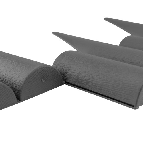 DEEP GREY Palisade Lawn Edging Border with Wood Log Effect, 2.5 Metres 1