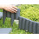 DEEP GREY Palisade Lawn Edging Border with Wood Log Effect, 2.5 Metres 10