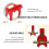 5X  Valve Locking, Adjustable  Valve Locking Device, Small, for 1/2Inch-2-1/2Inch Outer Pipe Diameter, Red 3