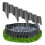 DEEP GREY Palisade Lawn Edging Border with Wood Log Effect, 2.5 Metres 11