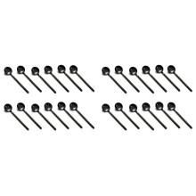 Dessert Spoons Coffee Spoons Black Plated Teaspoons Frosted Handle for Dessert Tea Ice Cream Cake Coffee Set of 24