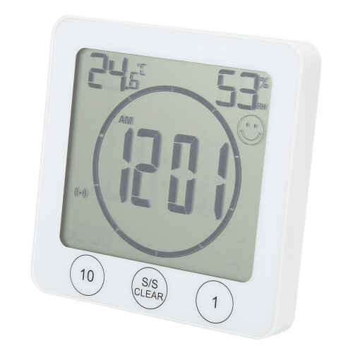 Multifunctional Indoor Thermometer Hygrometer Digital Clock ABS Compact 2