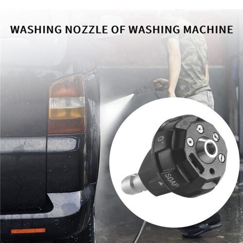 2X Pressure Washer 6-In-1 Spray Nozzle Tip,Quick Change and Easy Adjustable Patterns,1/4in Quick Connector Max 4000 Psi 1