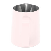 Brocca in acciaio inossidabile da 310 ml con punta rosa, 9x7,8 cm