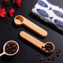 25 Pcs Wooden Coffee Scoop and Bag Clip Measure Spoon 2-In-1 Bags Sealer Measuring Spoon for Beans,Espresso Coffee,Tea
