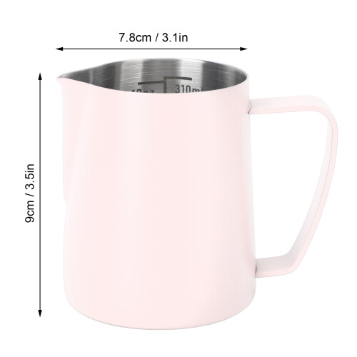 Pink Pointed-Mouth Milk Pitcher 310ml 9x7.8cm 1