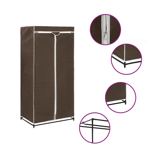 VidaXL vidaXL Kleiderschränke 2 Stk. Braun 7550160 cm 1