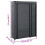 VidaXL vidaXL Faltschrank Grau 110x45x175 cm Stoff 4