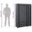 VidaXL vidaXL Faltschrank Grau 110x45x175 cm Stoff 8