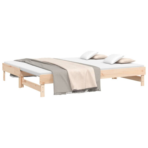 VidaXL Łóżko rozsuwane, 2x(80x200) cm, lite drewno sosnowe 2