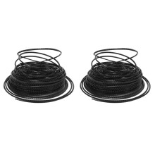 2X Gezackte Hoch Leistungs Trimmer Schnur, 3 mm x 50 Meter Nylon Strimmer Draht, Geräuscharme Trimmer Schnur für überwachsenes Gras und Unkraut