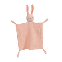Loveys for Babies Personalized Muslin Lovey Blanket Custom Embroidered Baby Security Blanket Bunny Comforter with Name,F