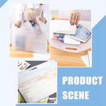 2 Carpetas de PláStico para Arte, Carpetas Impermeables con Asas, Caja de Almacenamiento de Arte Rectangular para Pintar Bocetos, FotografíA y Arte