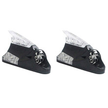 2X Wind Power LED Atmosfera Luce Antenna Pinna di Squalo Avvertimento Flash Lamp Car-Styling Accessori Esterni
