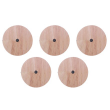 5X Lampensockel Praegnant Stil Modern Deckenplatte Holzdeckenhalter E27 Lampe Passende Kronleuchter Base DIY Beleuchtung Zubehoer Durchmesser 100mm