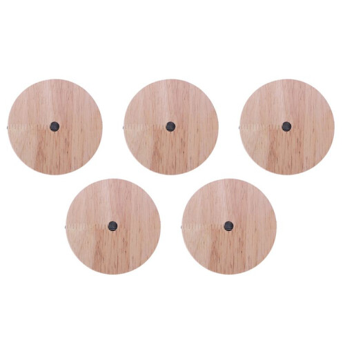5X Lamp Base Concise Style Modern Ceiling Plate Wooden Ceiling Holder E27 Lamp Fitting Chandelier Base DIY Lighting