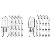 40Pcs G9 Halogen Light Bulbs,40W Clear Halogen Lamps Dimmable,Warm White 2800K for Chandeliers,Pendants,Landscape Lights