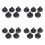 20 PCS Kitchen Black Plastic Gas Stove Cooker Control Knobs 1
