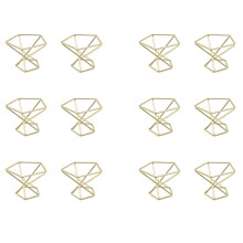 12 Stück Geometrische Luft Pflanzen Halter Luftpflanzen Rack Metall Pflanzen Ständer Pflanzer Regale Himmeli Dekor Tillandsien Behälter