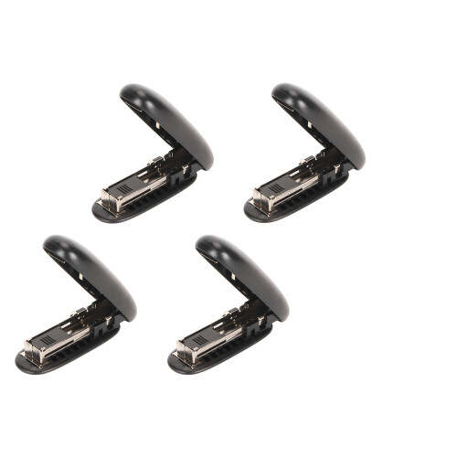 4 Stück Mini Klappheftgeräte – 2-15 Blätter, Schwarz, 8,6x2,9 cm 2