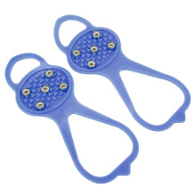 1 par de crampones de 5 dientes antideslizantes azules talla M (35-41)