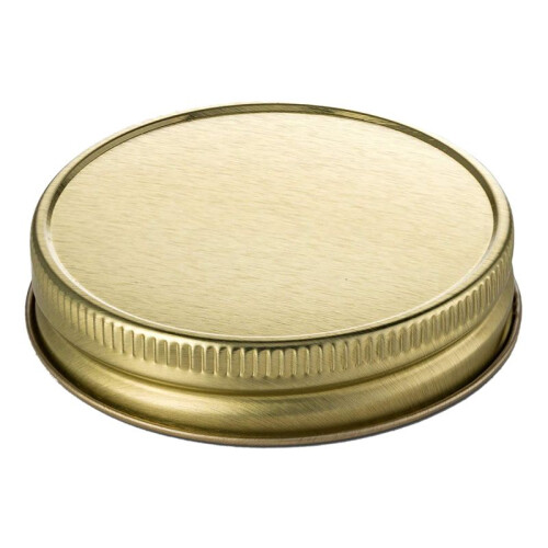 120 Packs Jar Lids Regular Mouth Leak Proof Secure Storage Solid Caps (Gold) 1