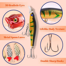 (12PCS) Fishing Advent Calendar - Xmas Gift for Anglers (12/24pcs)
