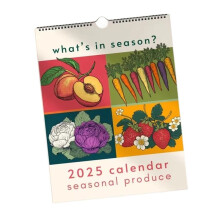 2025 Calendar Seasonal Produce Fruits and Vegetables Calenda Wall Calendar Home Decor