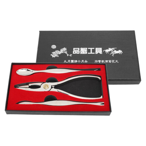 Complete Seafood Tools Set Stainless Steel for Lobster Crab Nut Cracker & Fork 1
