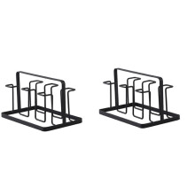 2X 6 Soporte de Vasos de Vidrio Estante de Secado Estante para Tazas de Agua de Cocina Escurridor Colgante para El Hogar Accesorios de Estante de