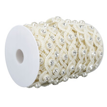 Acrylic Bead Chain String 10m with Rhinestones for DIY Crafts and Accessories