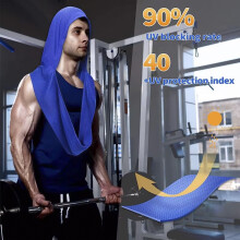 (Royal Blue, The New) Unisex U-shape Cooling Towels Beach Sun Protection Towels for Workout Holiday Supplies