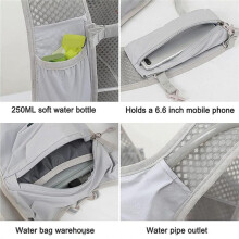 Mochila de Ciclismo, Running y Senderismo con Material Transpirable para Country, Maratones, Color Gris.
