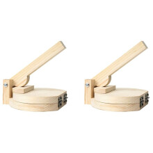 2X Wood Tortilla Press Dumpling Skin Maker Presser Chapati Roti Taco Corn Maker Pressing Kitchen Gadget Accessories