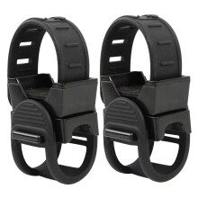 2X Sostenedor de montaje de linterna de bicicleta de rotacion de 360 grados Soporte de antorcha luz delantera
