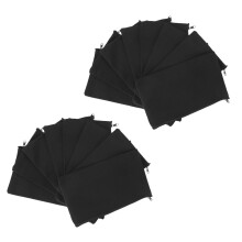 80 Stück Leinwand ReißVerschluss Beutel Taschen Leinwand Make- Taschen Bleistiftetui Leere DIY Basteltaschen Schwarz