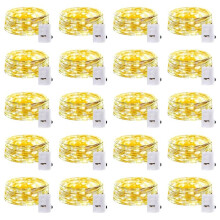Guirnalda de Luces LED A Pilas, 3 Funciones, Parpadeo Lento, 2 M, Impermeable, Luces LED para Bodas.
