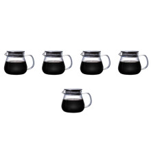 5X Heat Resistant Coffee Pot Hand Brewing Coffee Pot Steel Cover Transparent Sharing Pot Glass Brewing Pot with Handle