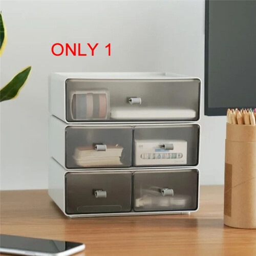 Drawer Type Cosmetic Storage Office Desktop Stationery Finishing Box Free Combination Multilayer Stackable Storage Box A 1