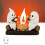 Campfire Flickering Night Light Ghosts Roasting Campfire S 'Mores Flicker Flame Light EU Plug 3