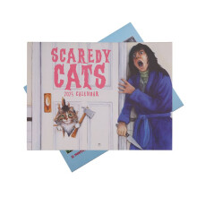 12 Month Cat Calendar 2025 Scaredy Cat Wall Monthly Calendar for Planning, Organizing and Daily Scheduler