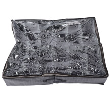 Contenitore sotto letto con 12 scomparti in tessuto, organizer antipolvere per scarpe