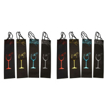 24Pcs Paper Wine Bags Gift Bag Red Wine Gift Bags Single Bottle Tote Wine Hand Bag Carry Bag Organizer Bags