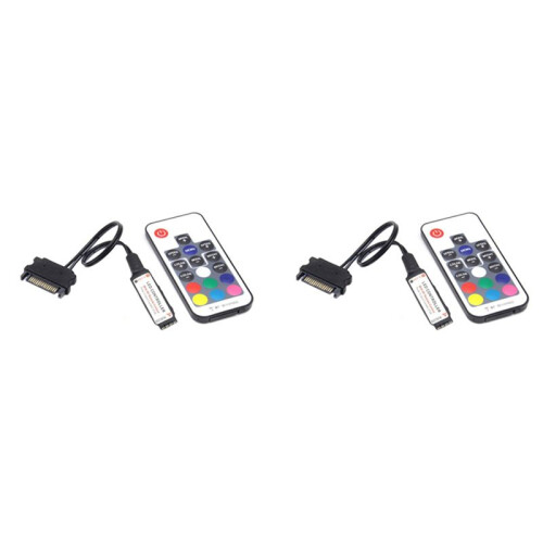 2X RF17 Keys Remote  12V Wireless  RGB Controller for PC Computer Case 5050 RGB LED Strip Light